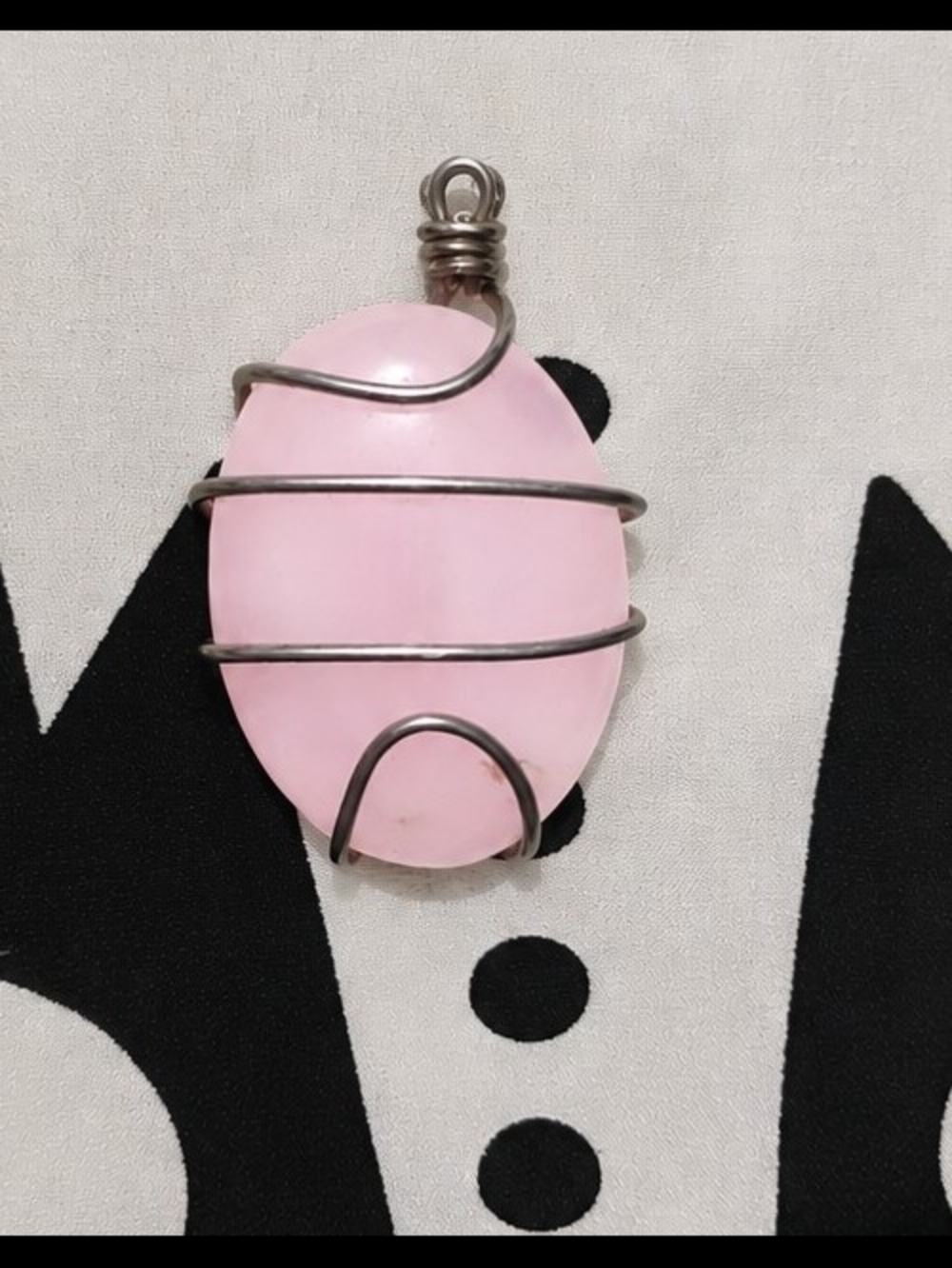 Rose Quartz Hand-Made Wire-Wrap Pendant Necklace - Elegant Women’s Jewelry